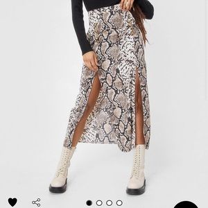 Nasty Gal - snake skin maxi skirt